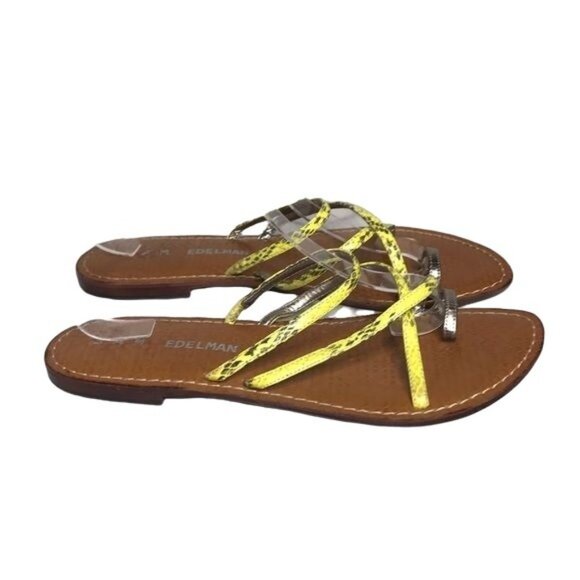 Sam Edelman Gillian toe ring sandals 8.5 yellow - Picture 2 of 6